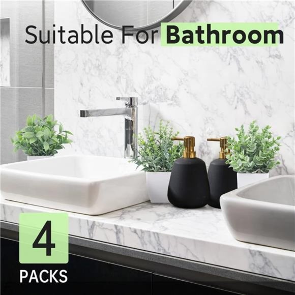 4 Packs Fake Plants Mini Artificial Greenery Potted Plants for Home Decor Indoor - Picture 4 of 6